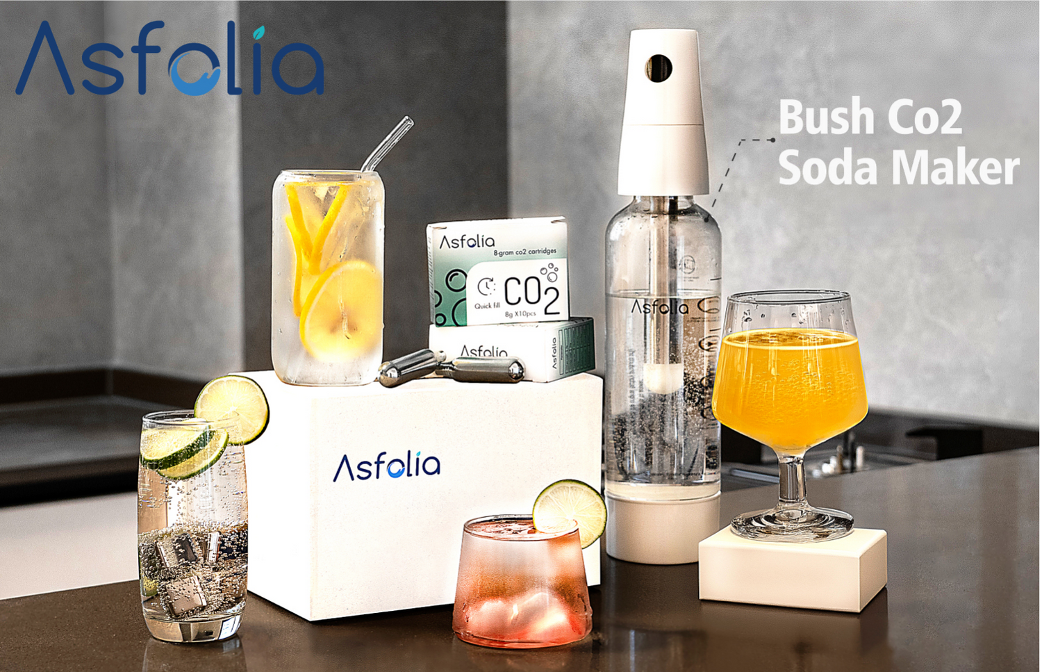 Asfolia Bush Co2 Soda Maker Bringing Fresh Sparkling Beverages