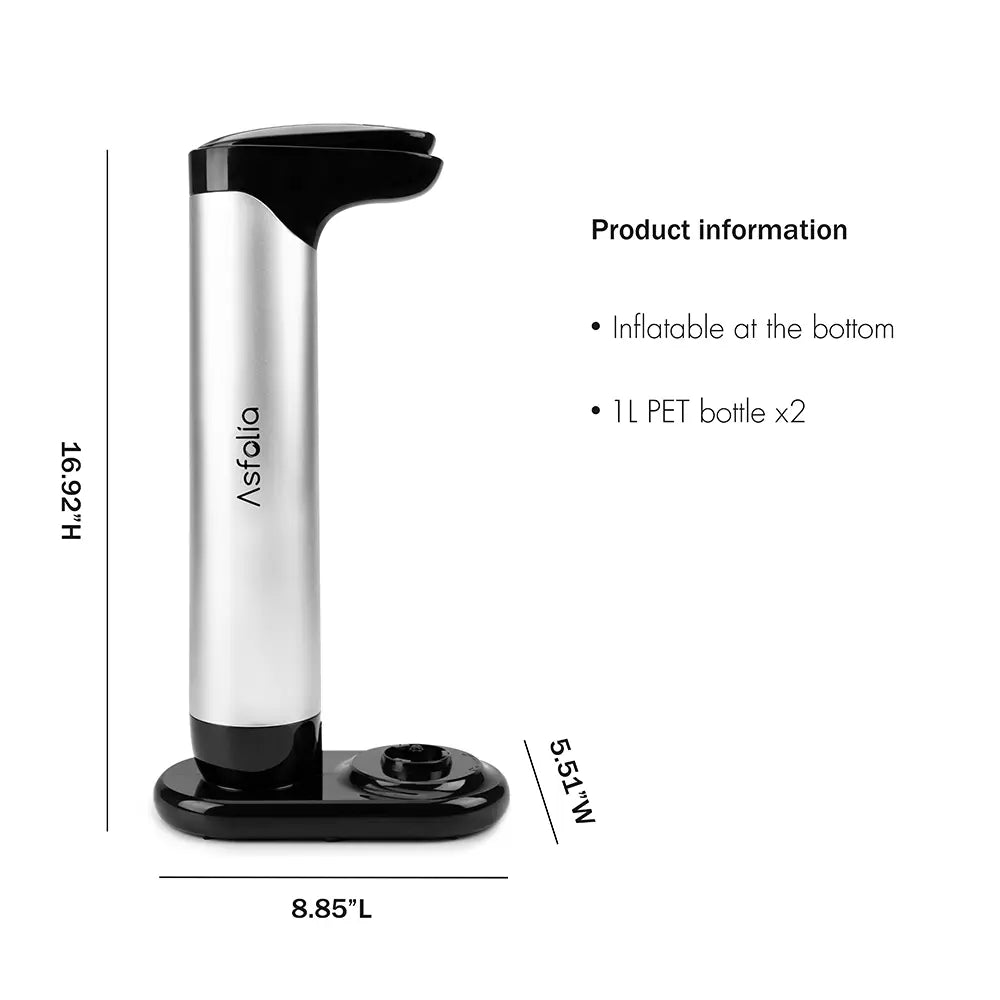 Asfolia's sparkling water maker information parameters