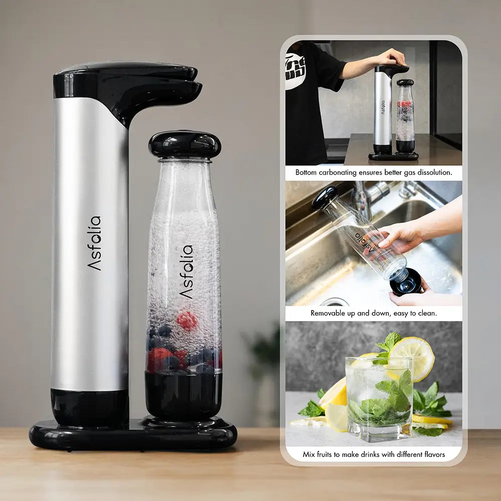 features of Oakleaf sparkling water bottle