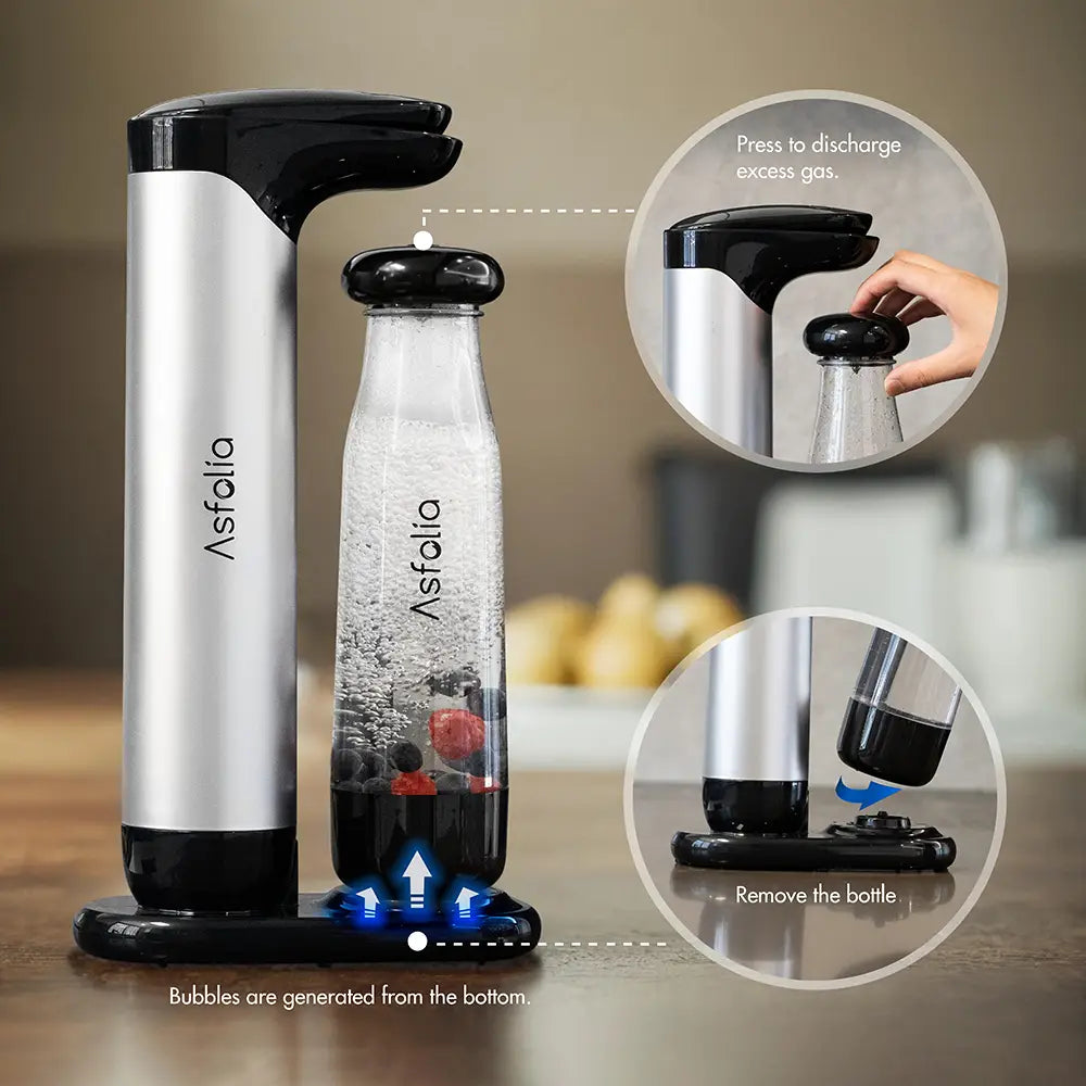 features of Oakleaf sparkling water maker